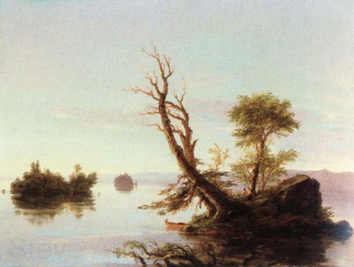 Thomas Cole american lake scene Spain oil painting art
